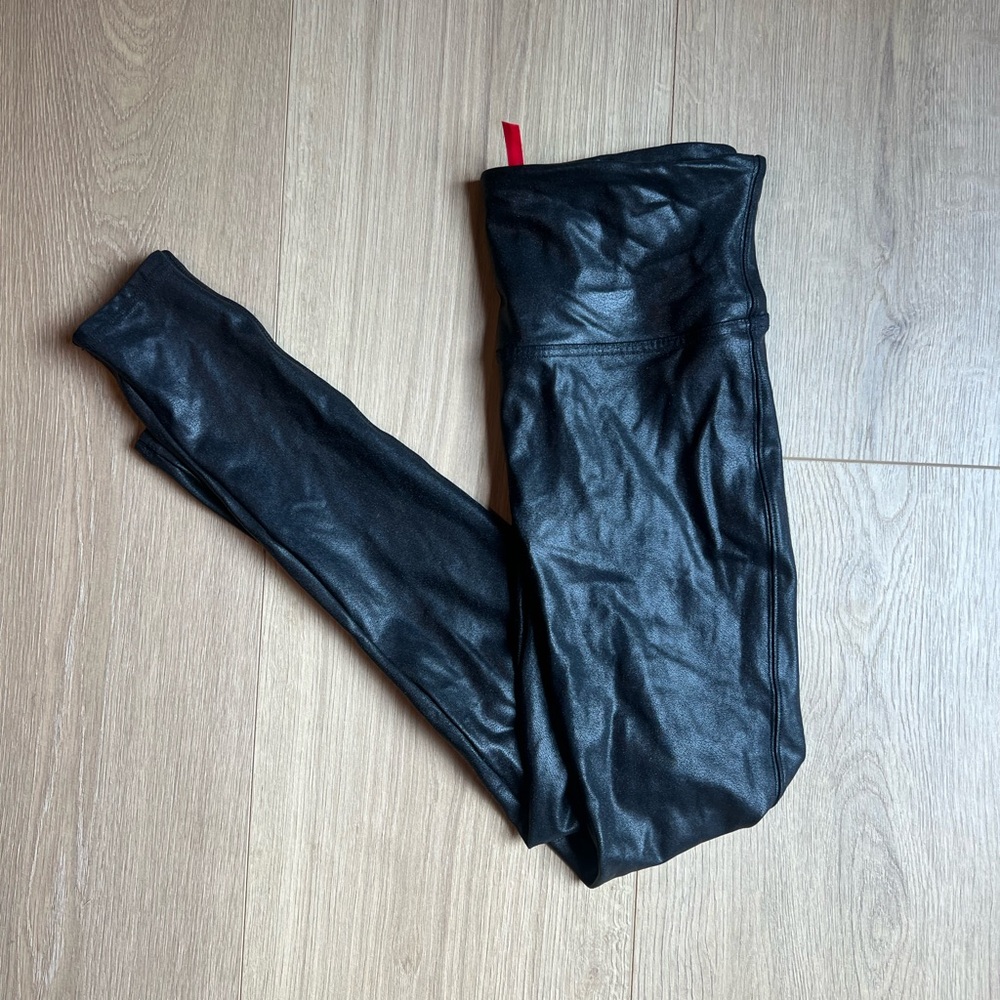 SPANX Shiny Black Leggings